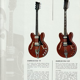 Vintage 1968 Eko guitar & bass catalogs - brochure - flyer - signed letter 12