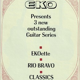 Vintage 1968 Eko guitar & bass catalogs - brochure - flyer - signed letter 56