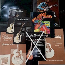 Gibson guitar & bass catalog poster lot - 8 pieces!