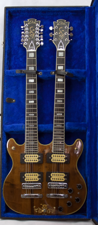 1980s Eko DM-18 doubleneck guitar including case, made in Italy! 1