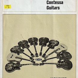 Contessa by Hohner guitar folded brochure 1970s USA
