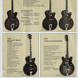 Contessa by Hohner guitar folded brochure 1970s USA 4