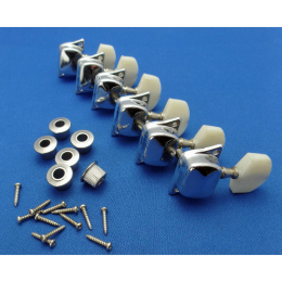 6 inline guitar tuners including ferrules-bushings & mounting screws made in Japan 1