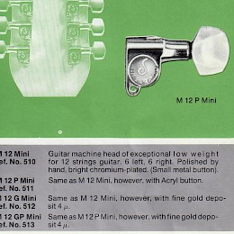 Schaller M12P Mini guitar tuner mechanik 1970s made in Germany 2